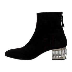 Miu Miu black suede ankle boots